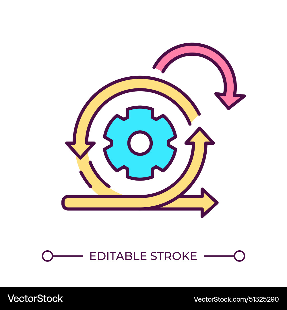 Agile development rgb color icon Agile development rgb color icon vector image