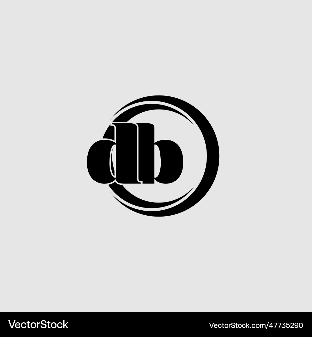 Buchstaben db einfache kreisverknüpfte Linie Logo Buchstaben db einfache kreisverknüpfte Linie Logo vektorbild