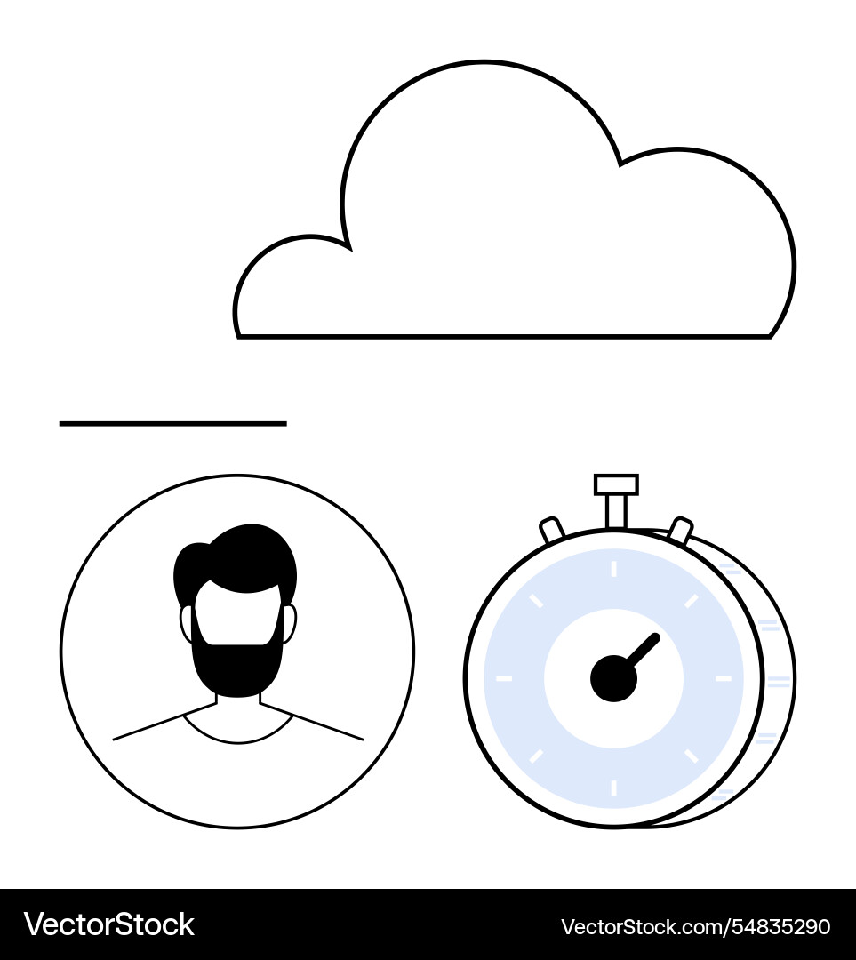 Cloud storage with time management and user Cloud storage with time management and user vector image