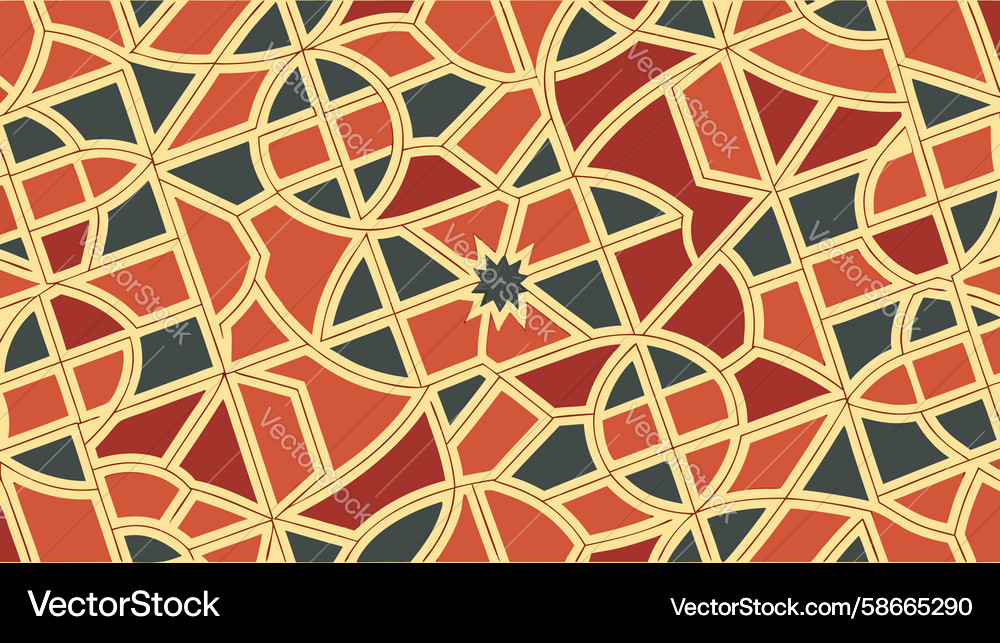 Dynamic moroccan geometric hexagonal fragment Vector Image