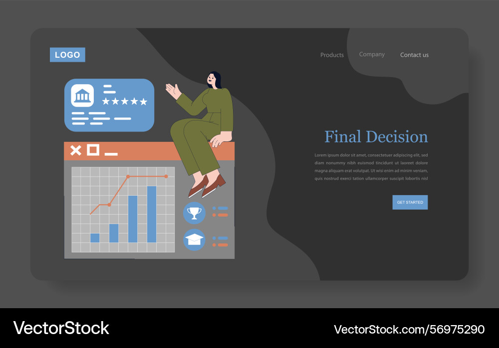 Final decision comprehensive concept for data Final decision comprehensive concept for data vector image