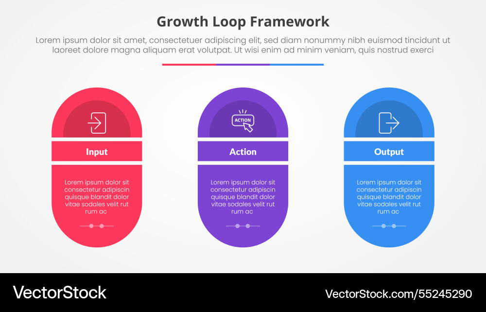 Growth loop framework infographic concept Growth loop framework infographic concept vector image