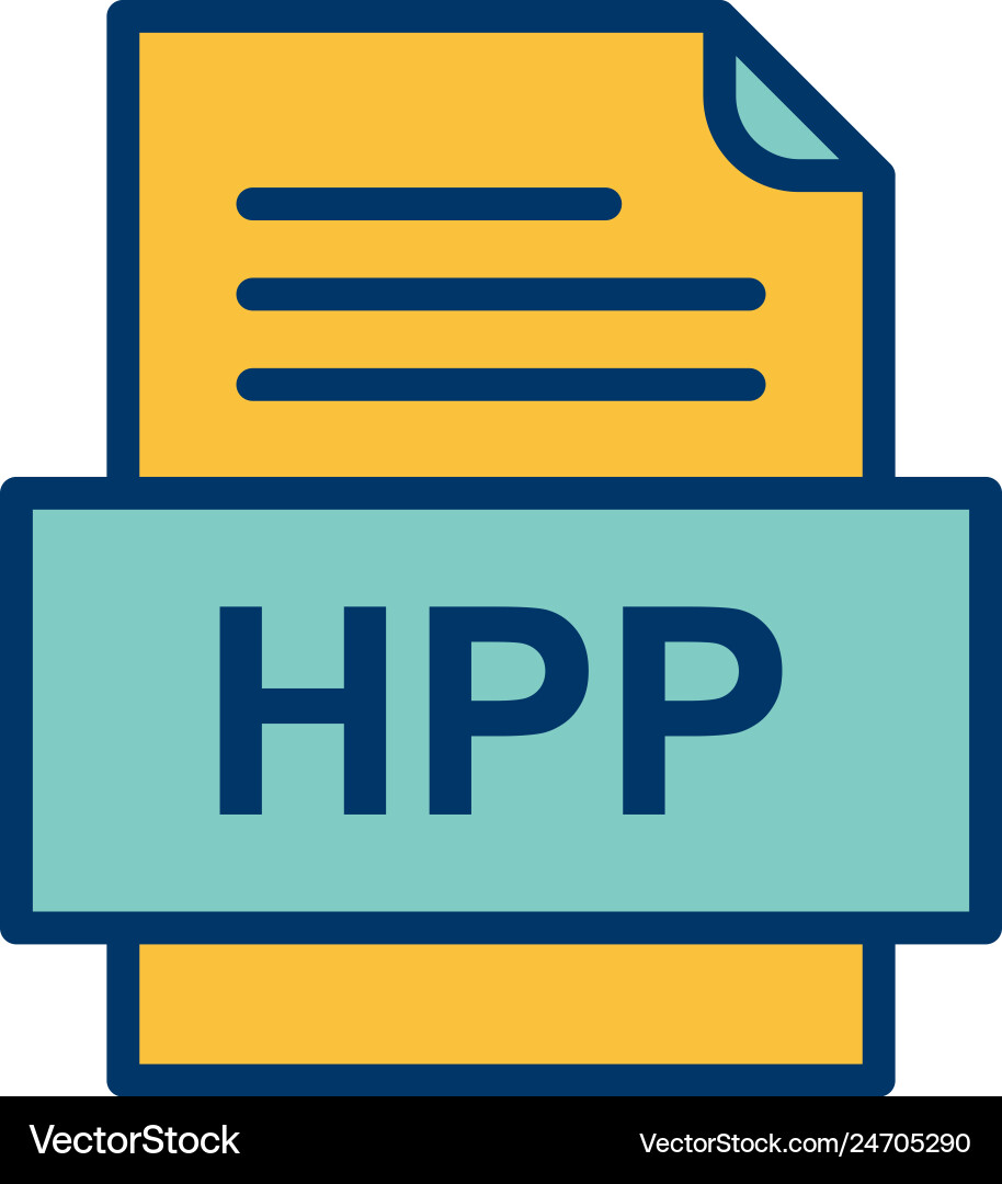 Hpp Datei-Dokument-Symbol Vektorbild