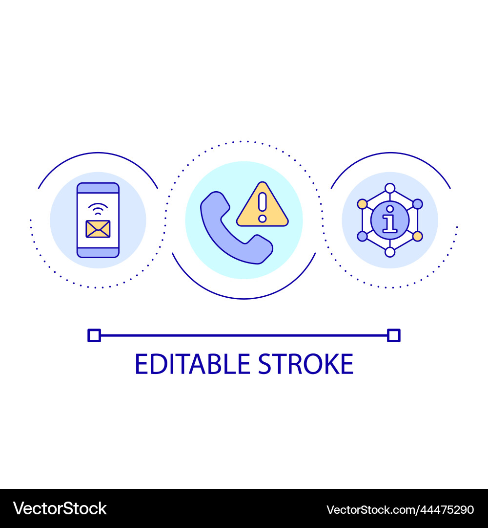 Mobile network issues loop concept icon Mobile network issues loop concept icon vector image