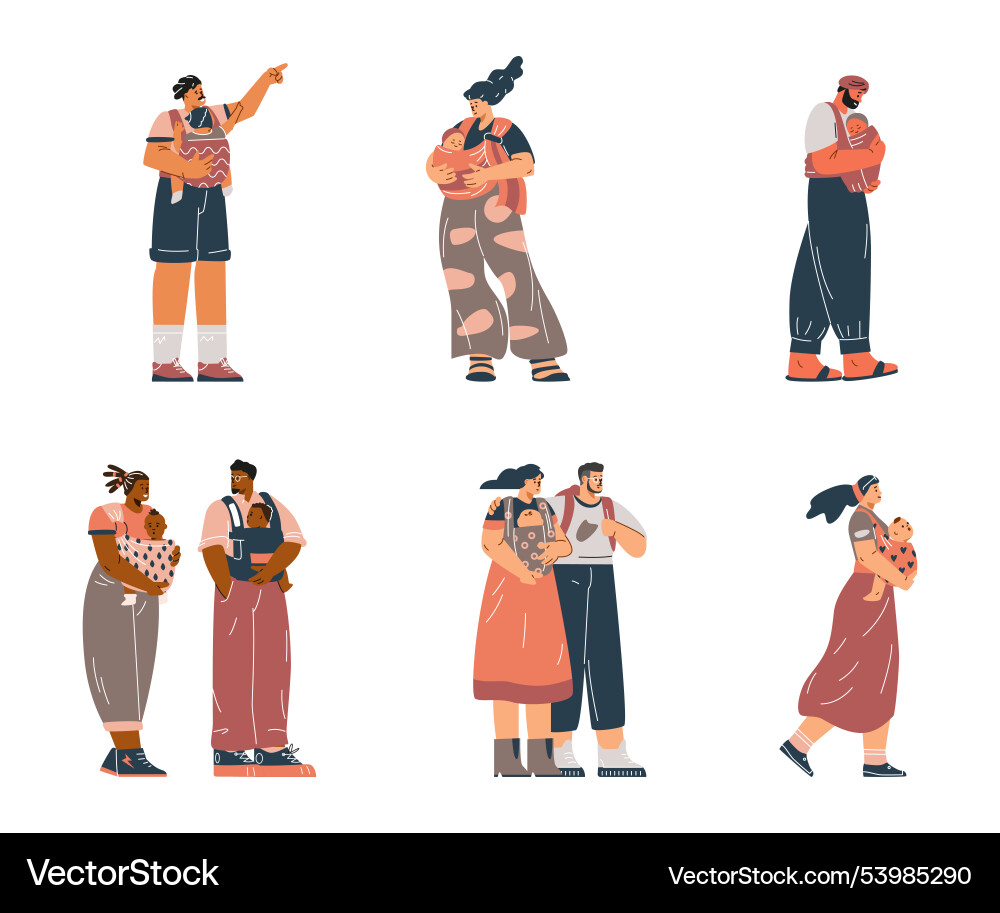 Parents with children Parents with children vector image