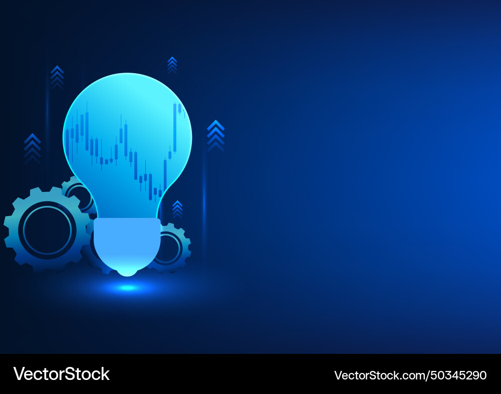 Stock graph technology abstract background inside Vector Image