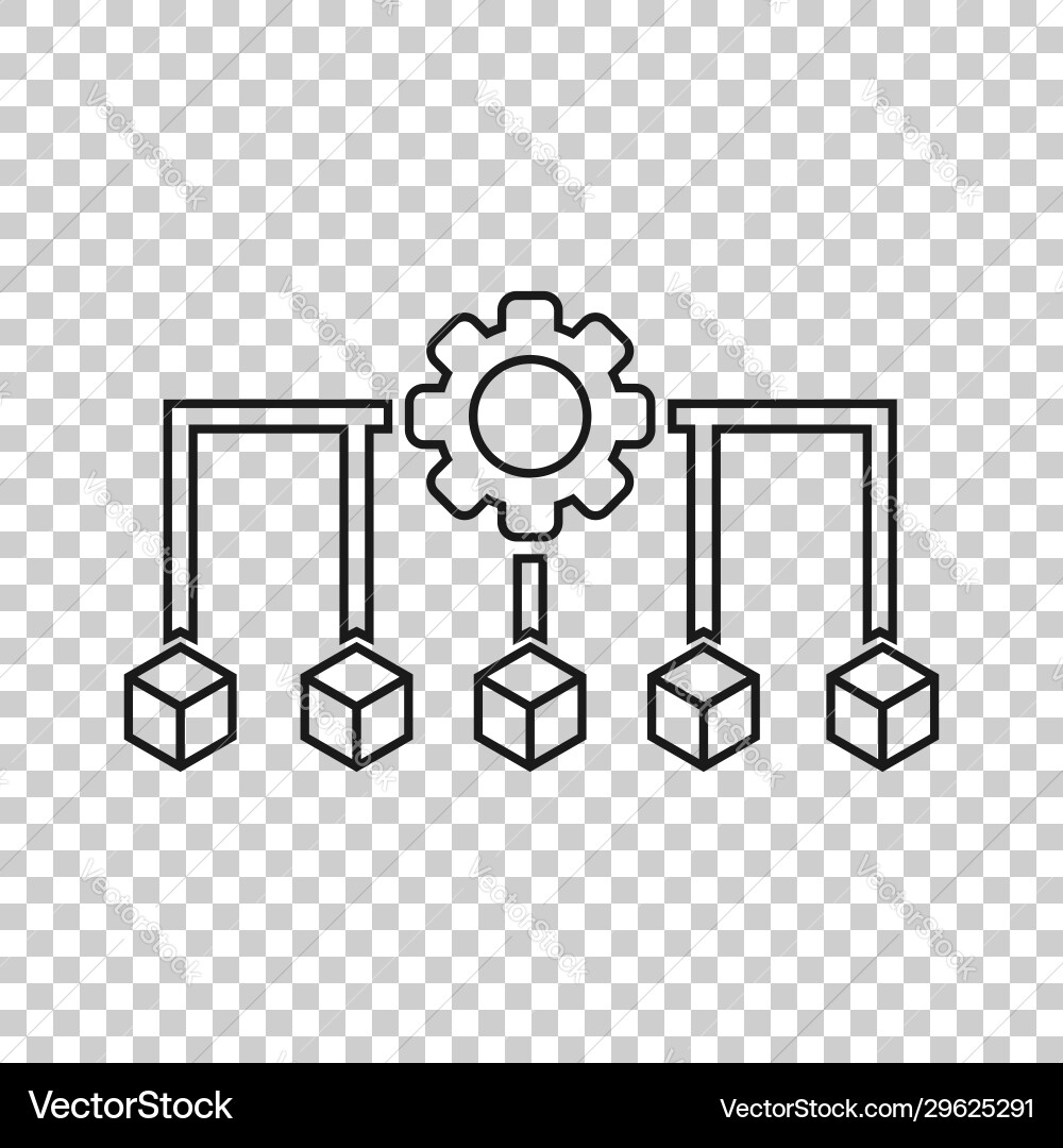 Api technology icon in flat style algorithm Vector Image