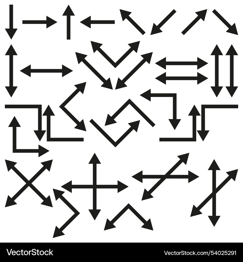 Arrow direction icon movement arrows navigation Vector Image