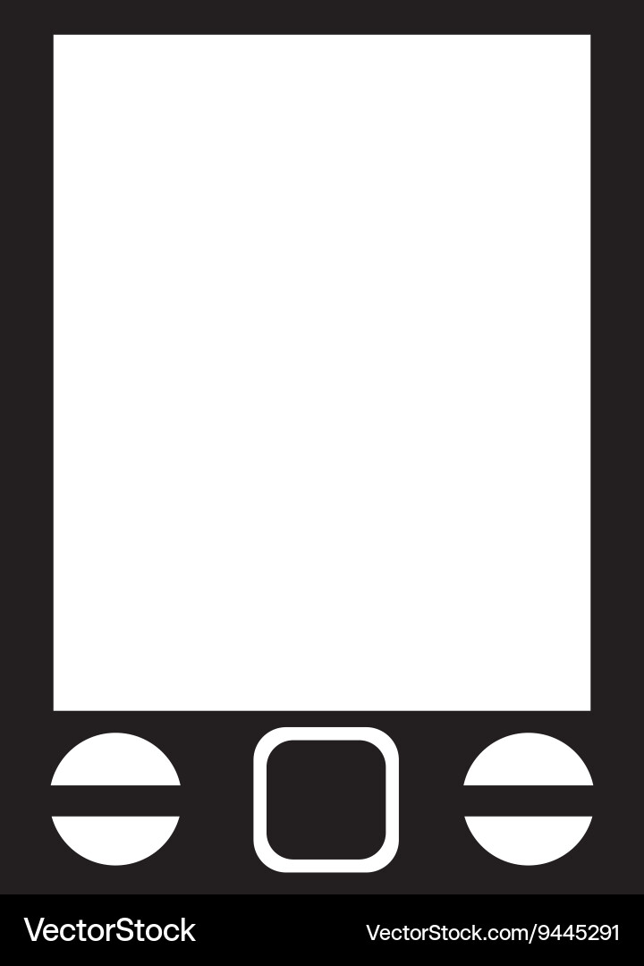 Cellphone with five buttons Vector Image