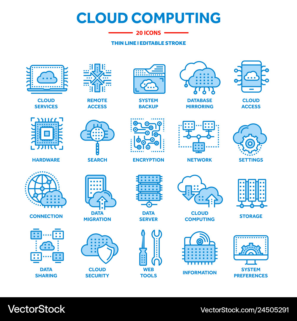 Cloud computing internet technology online Cloud computing internet technology online vector image