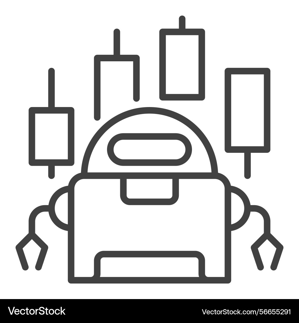 Cryptocurrency trading bot automation tool icon Cryptocurrency trading bot automation tool icon vector image