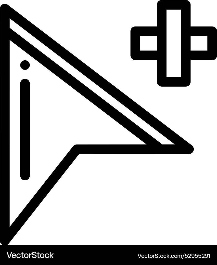 Cursor icon thin linear style design isolated Cursor icon thin linear style design isolated vector image