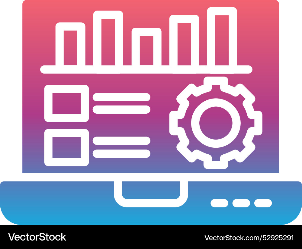 Data driven icon design vector image