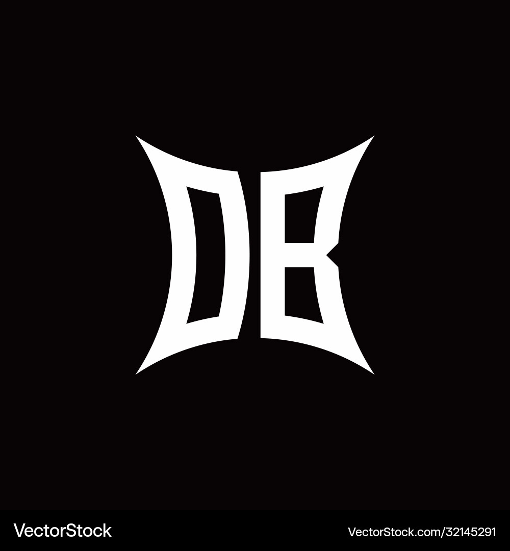 DB Monogram Logo - Sharp Shape Vektorbild