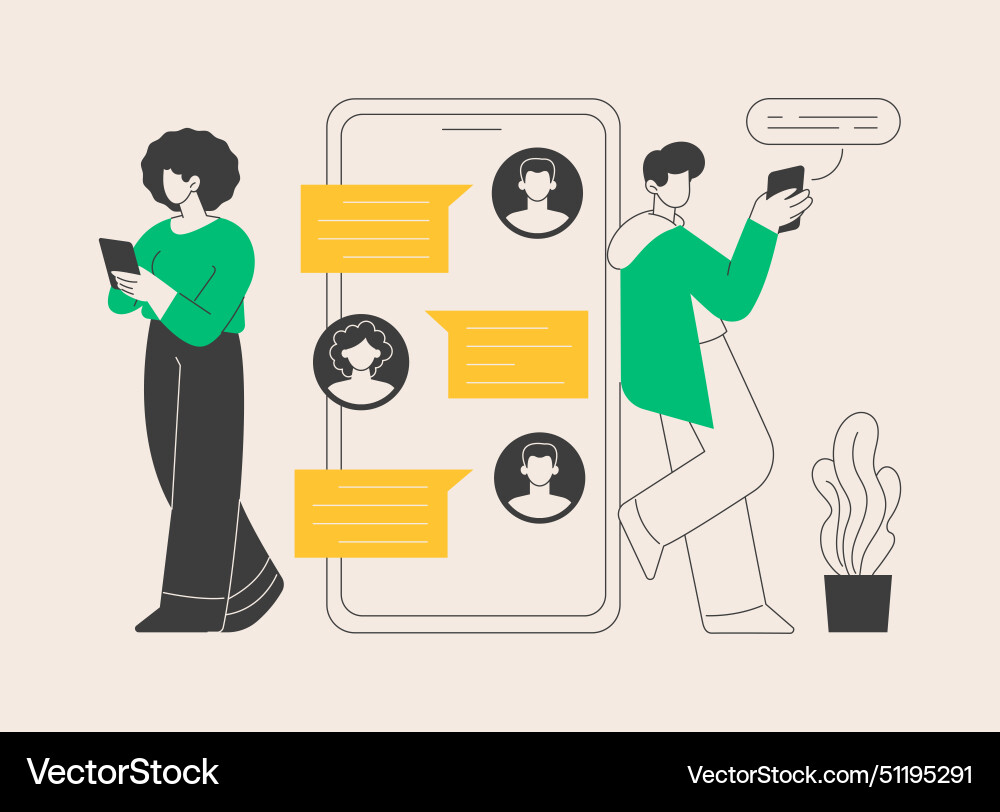 Messaging application abstract concept Messaging application abstract concept vector image