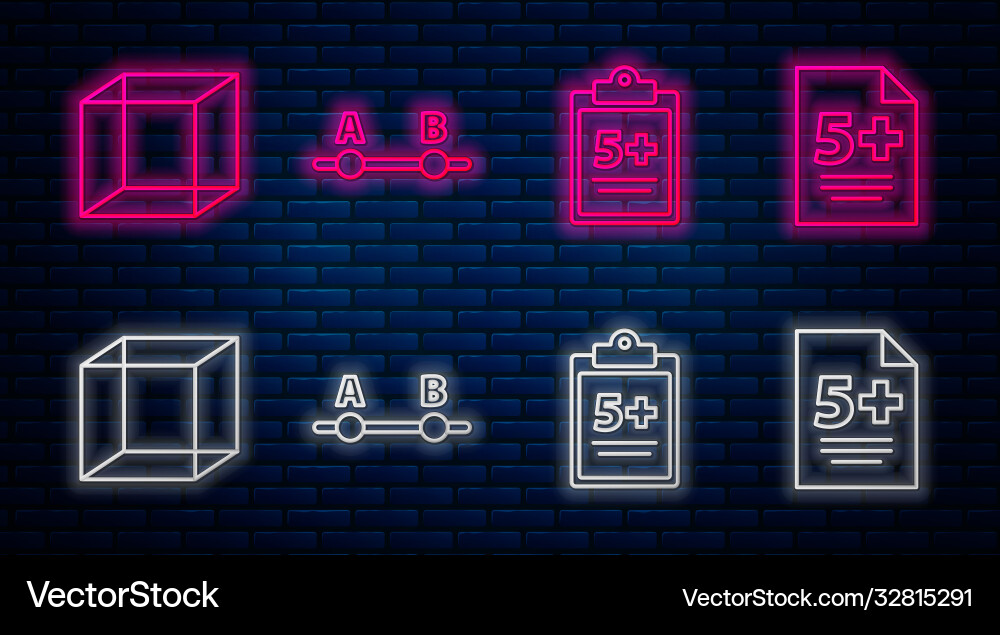 Set line test or exam sheet mathematics function Vector Image