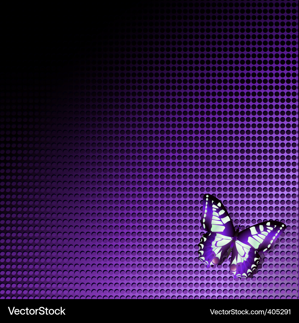 Tech background with butterfly Vector Image