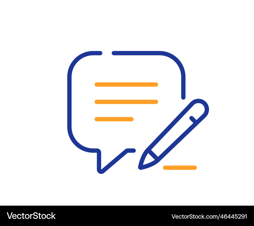 Write line icon edit email message sign Vector Image