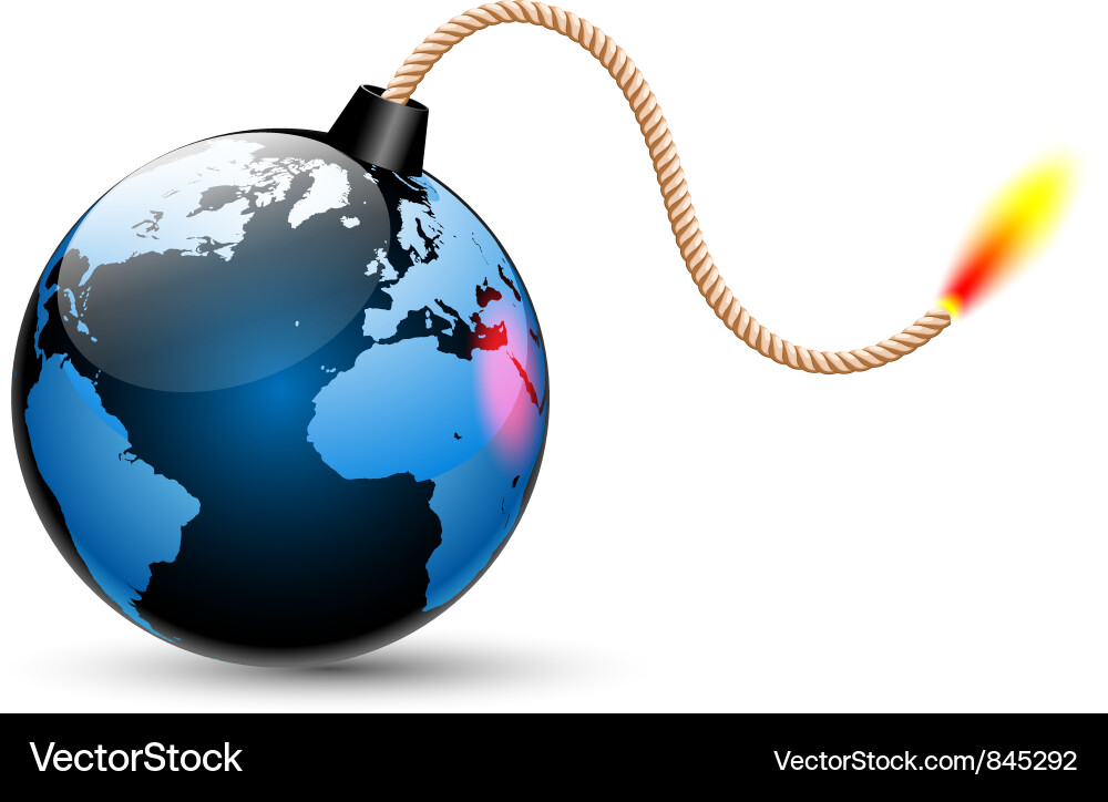 Bomb planet Vector Image