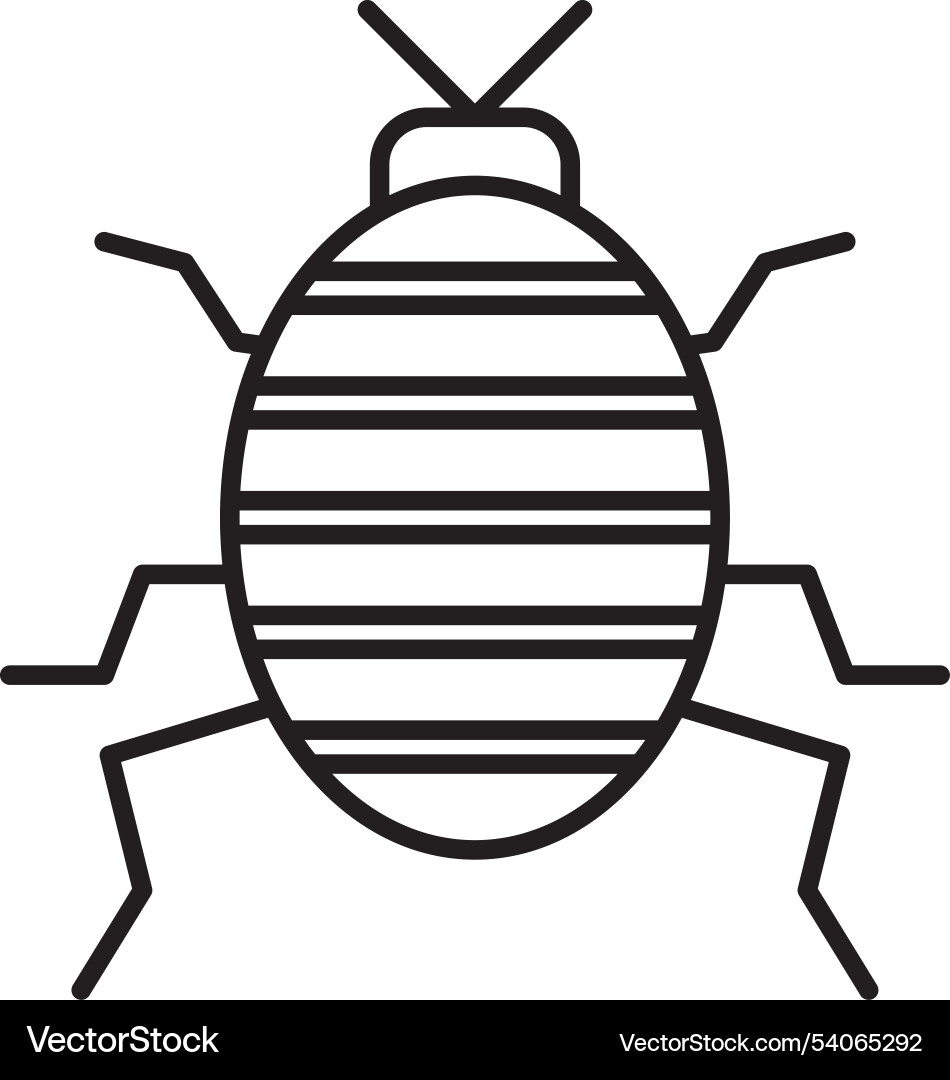 Bug line icon design Vector Image
