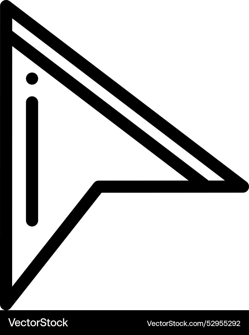 Cursor icon thin linear style design isolated Cursor icon thin linear style design isolated vector image