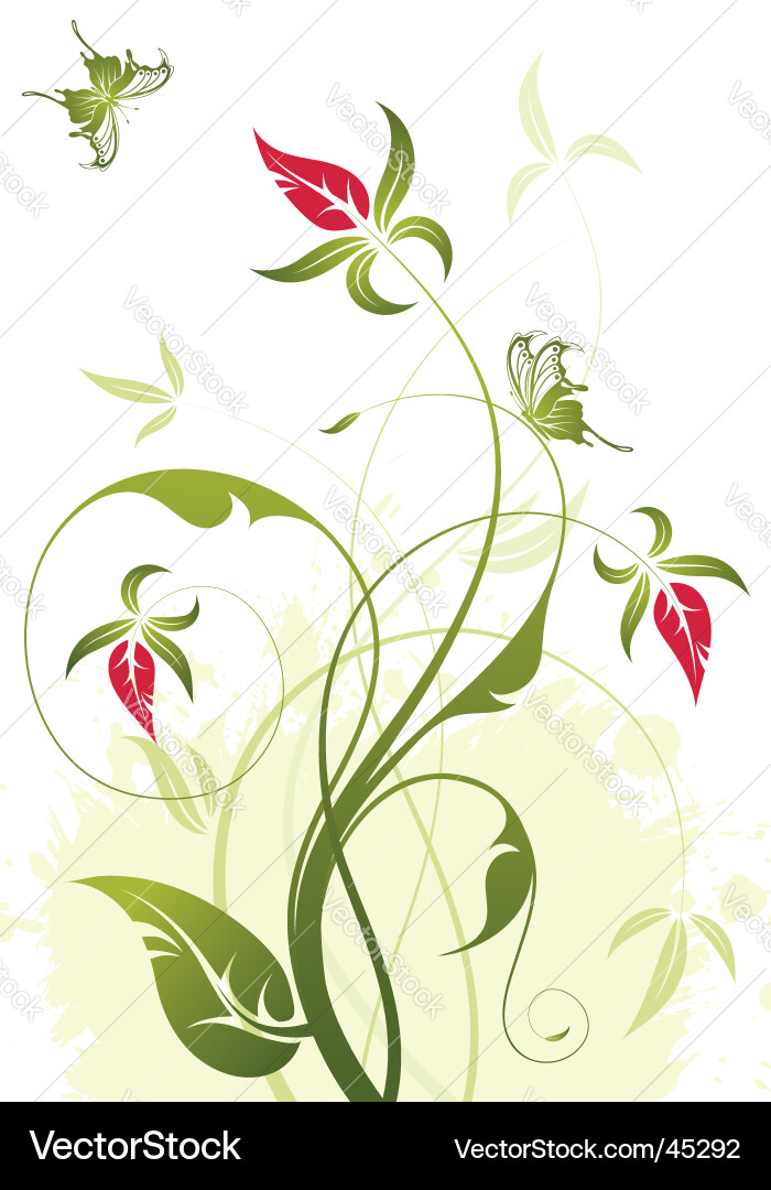 Floral Swirl Hintergrund Vektorbild