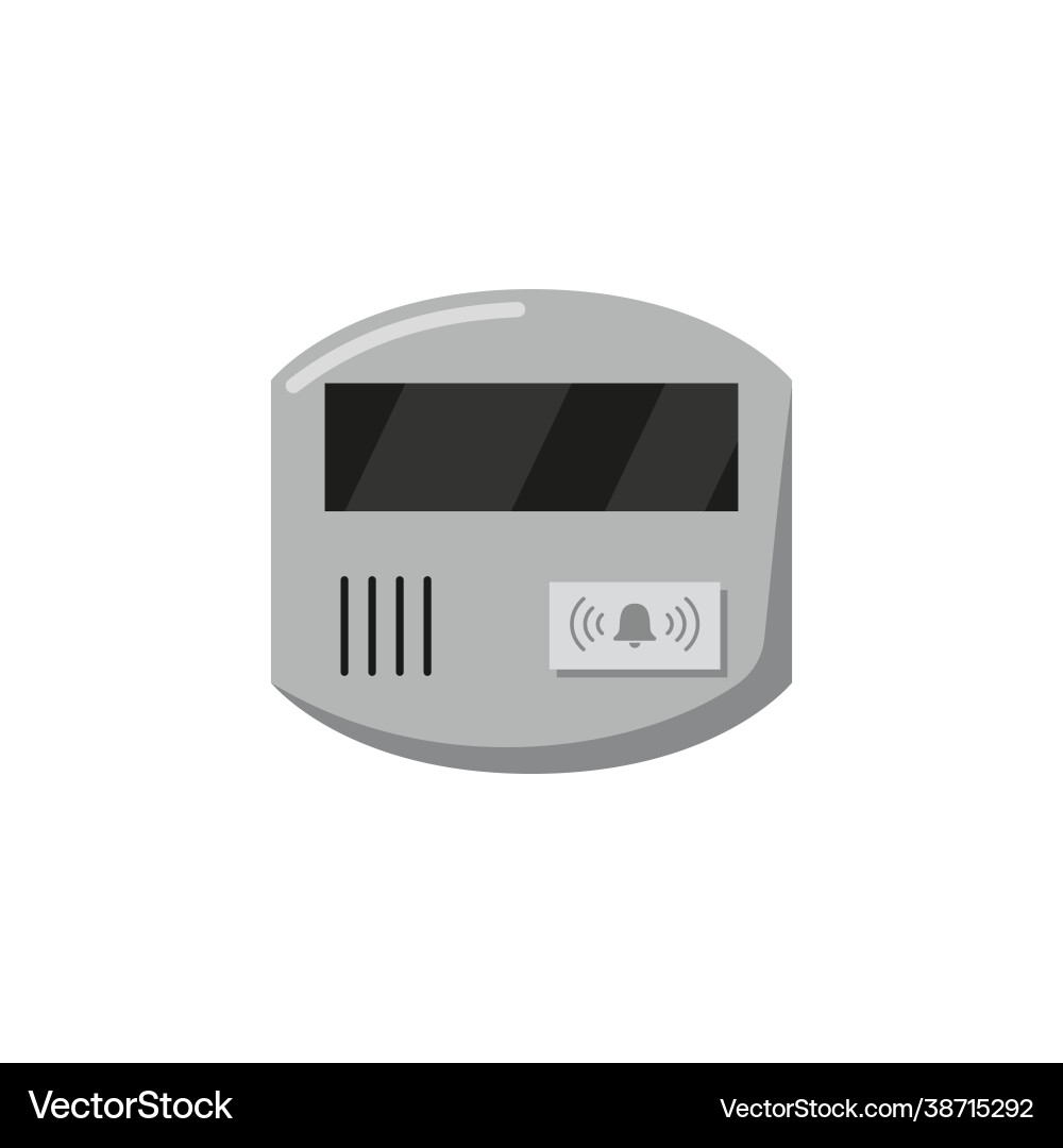 Intercom security talking device with display flat Vector Image