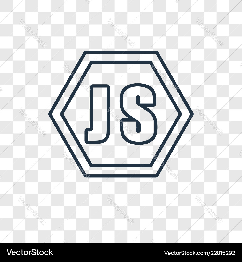 Java script concept linear icon isolated Java script concept linear icon isolated Vector Image