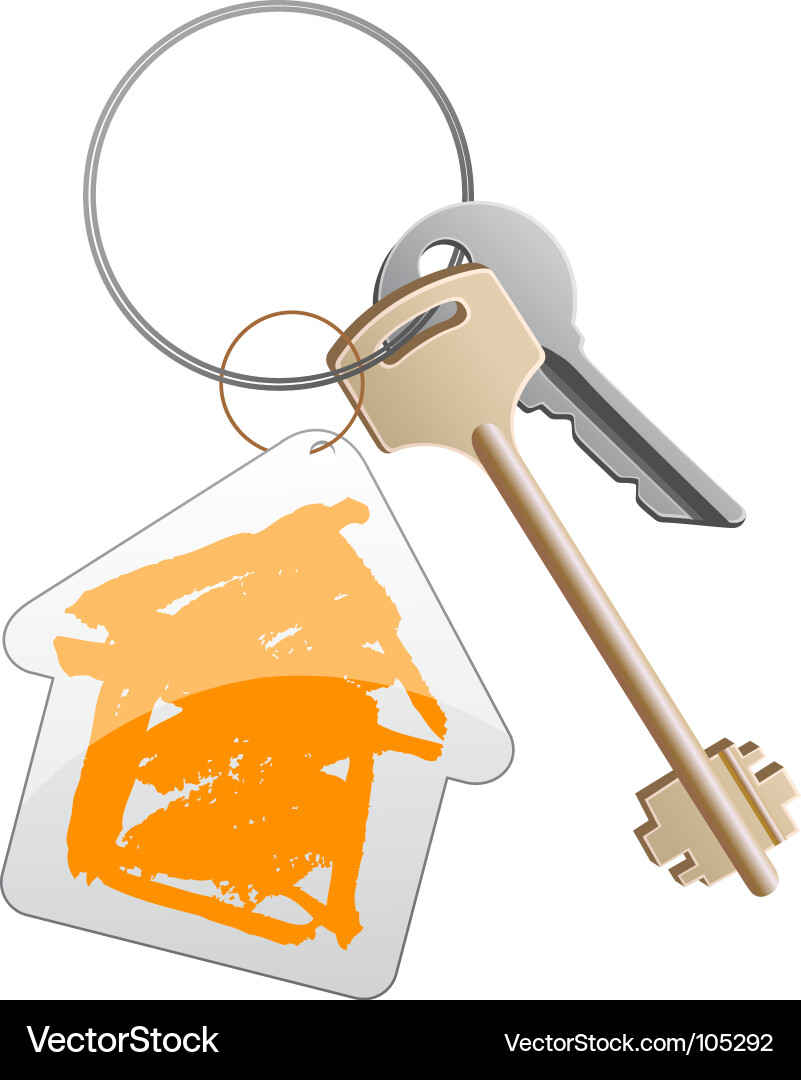 Keys with trinket Vector Image