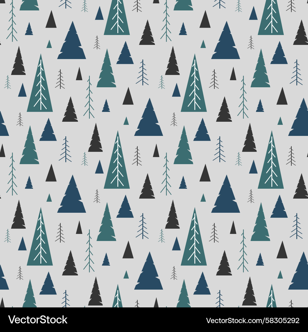 Minimalist Tree Pattern Vector Image