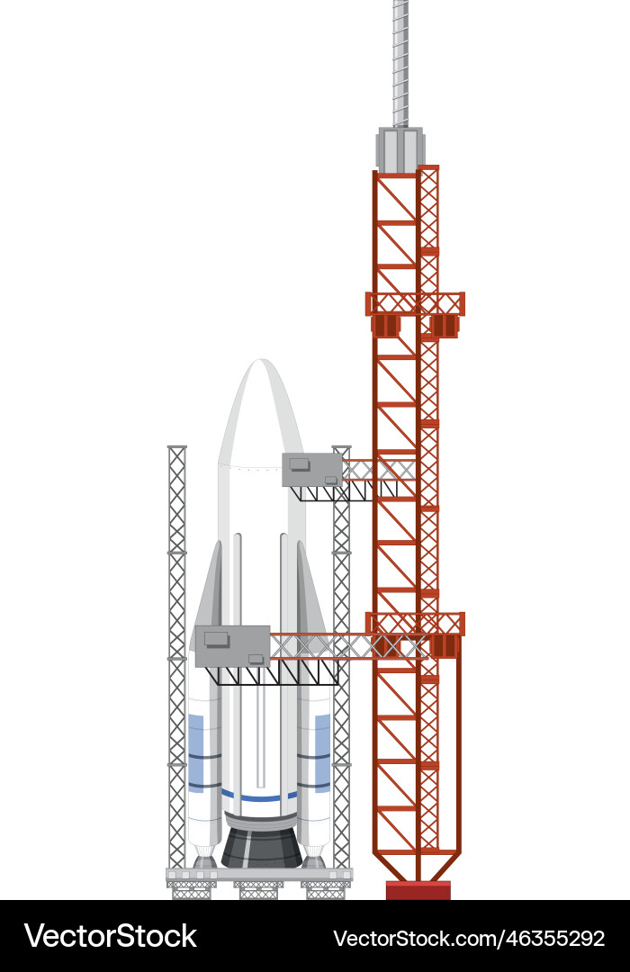 Rocket launch scaffolding Vector Image