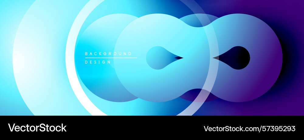Abstract blue gradient design overlapping circles Abstract blue gradient design overlapping circles Vector Image