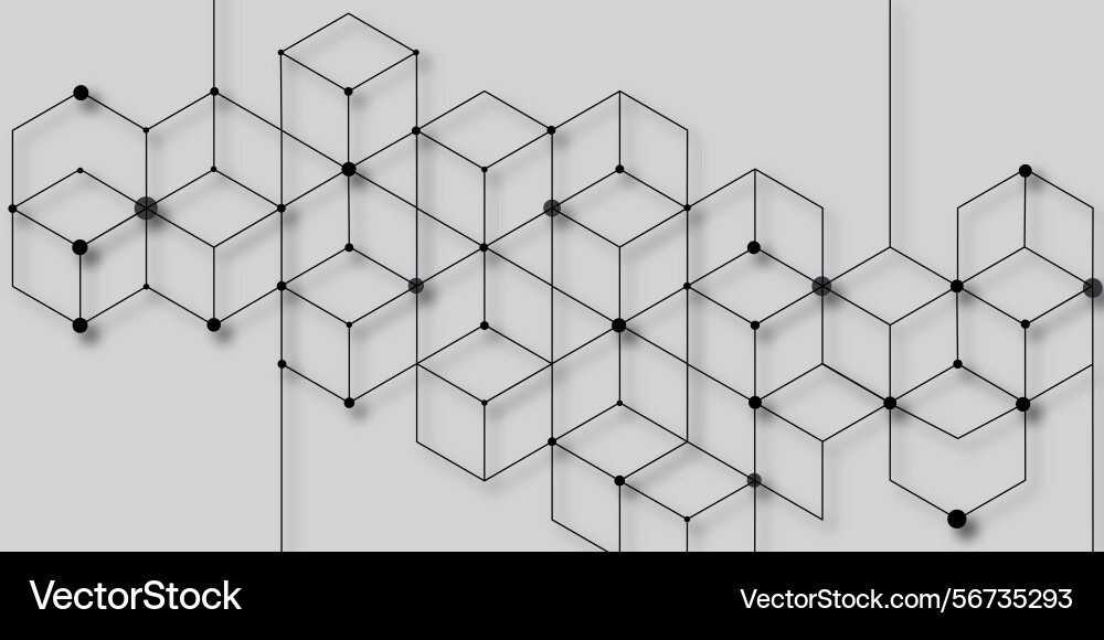 Abstract geometric pattern hexagons and lines Abstract geometric pattern hexagons and lines Vector Image