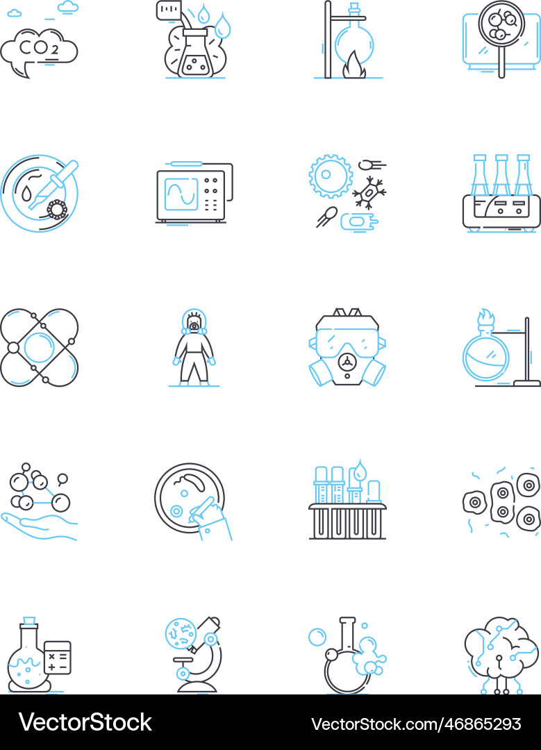 Artificial science linear icons set robotics Artificial science linear icons set robotics Vector Image