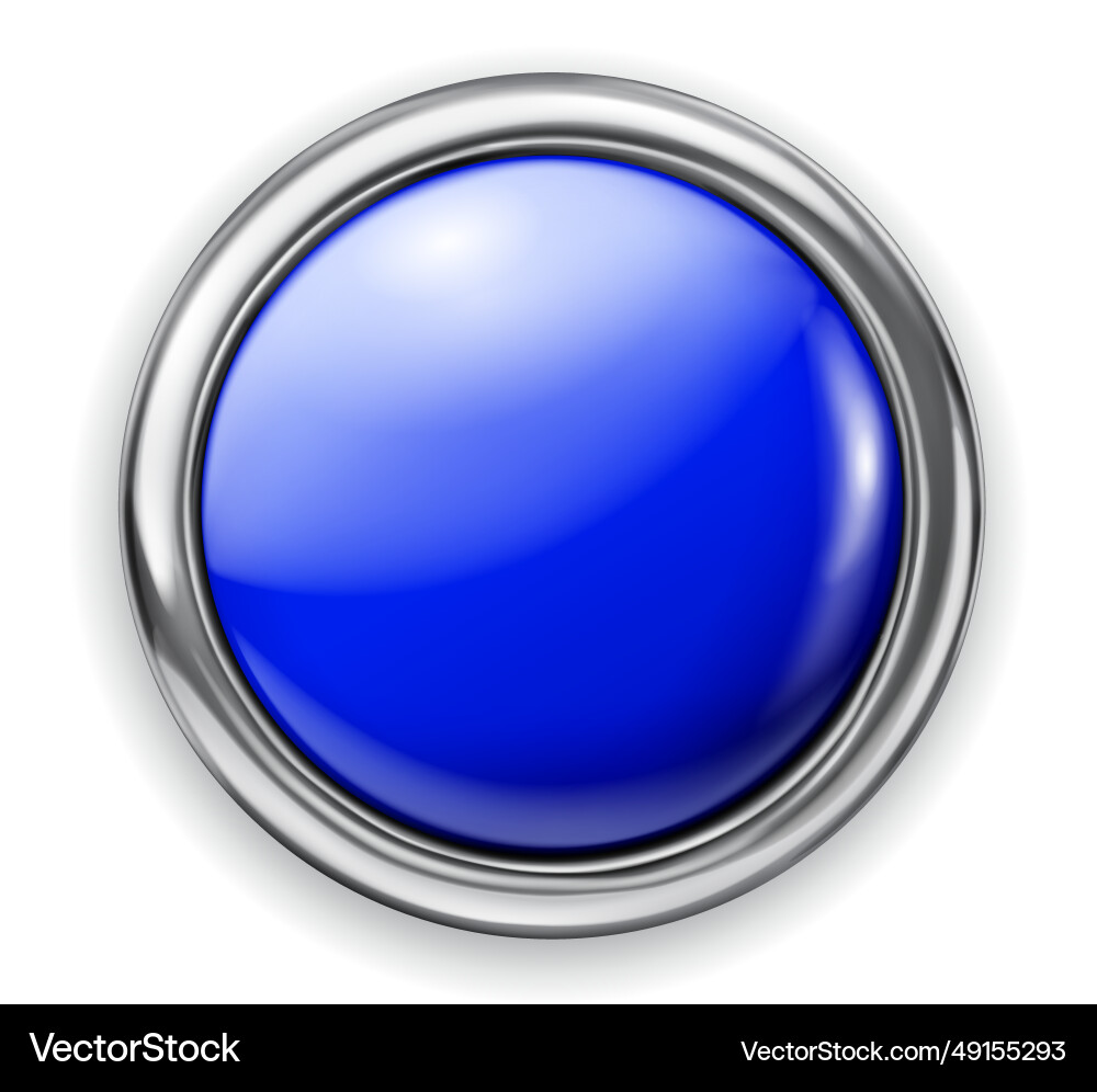 Big button with metallic border Big button with metallic border vector image