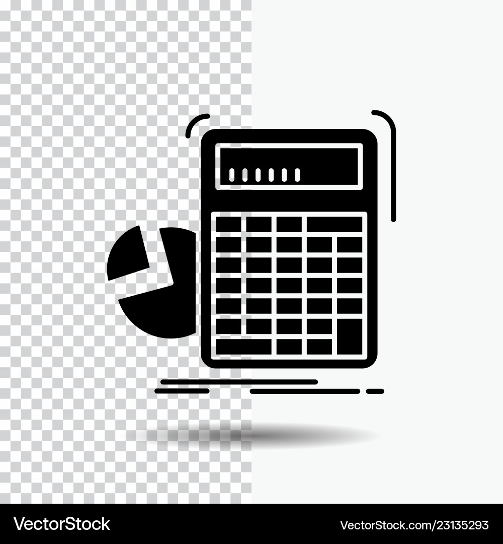 Calculator calculation math progress graph glyph Calculator calculation math progress graph glyph Vector Image