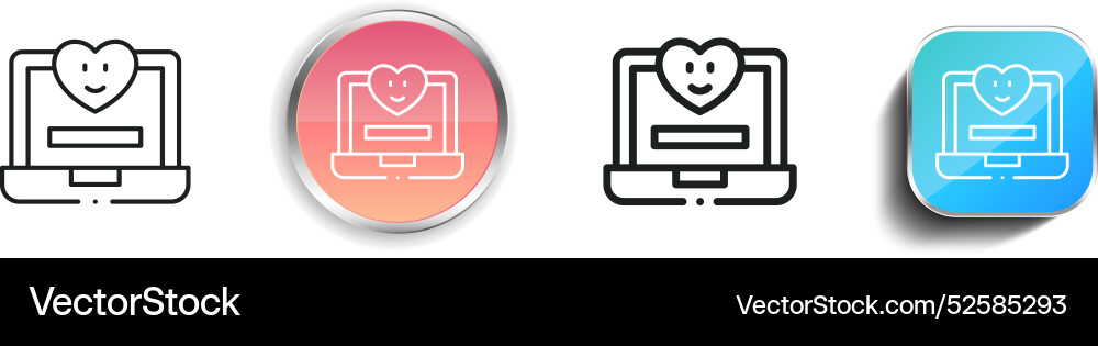Chat icon thin linear regular and button style vector image