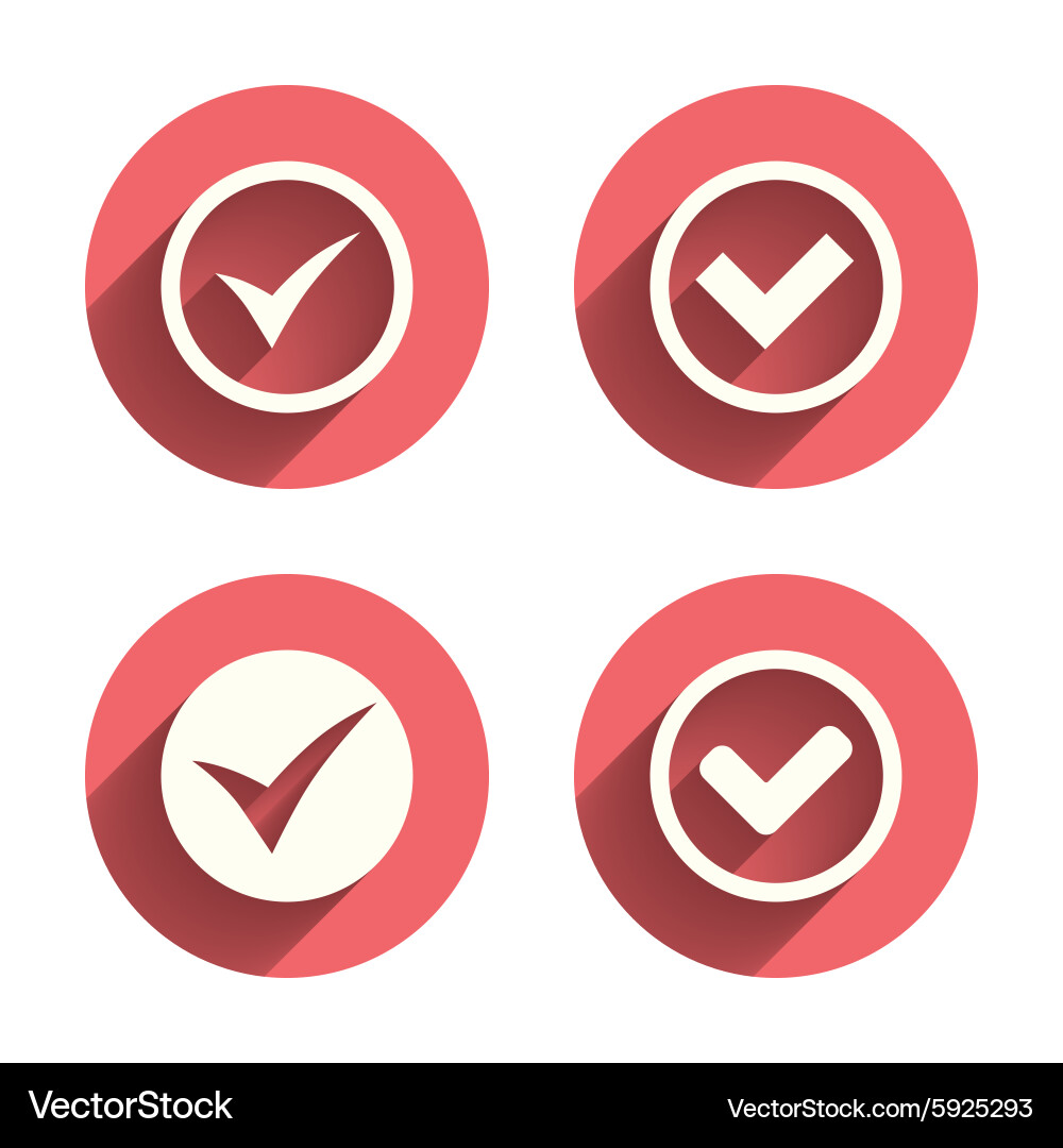Check signs checkbox confirm icons Vector Image