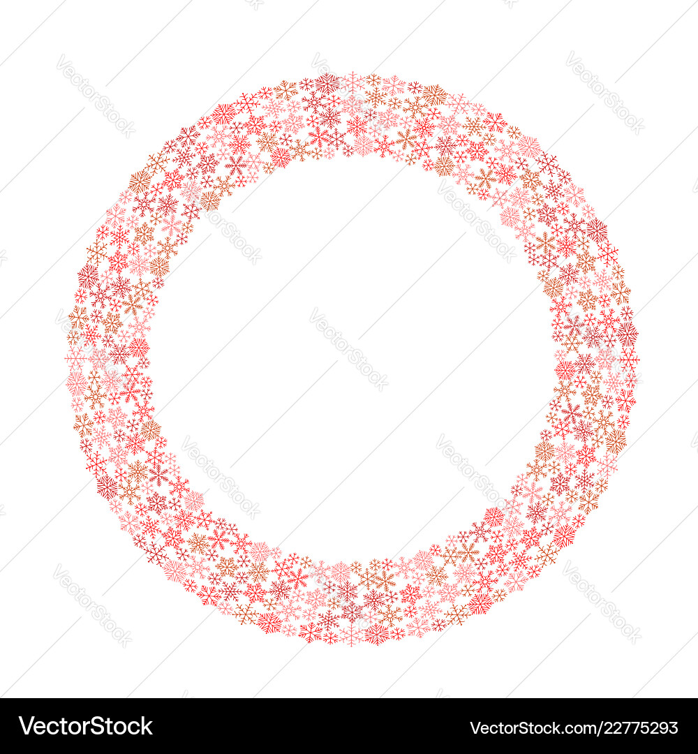 Circular pattern of snowflakes Circular pattern of snowflakes vector image