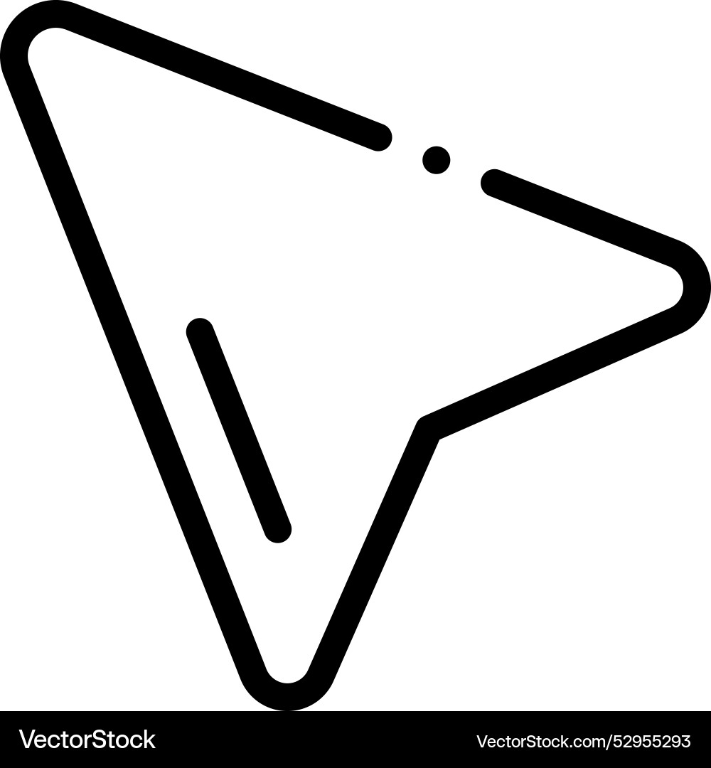 Cursor icon thin linear style design isolated Cursor icon thin linear style design isolated vector image