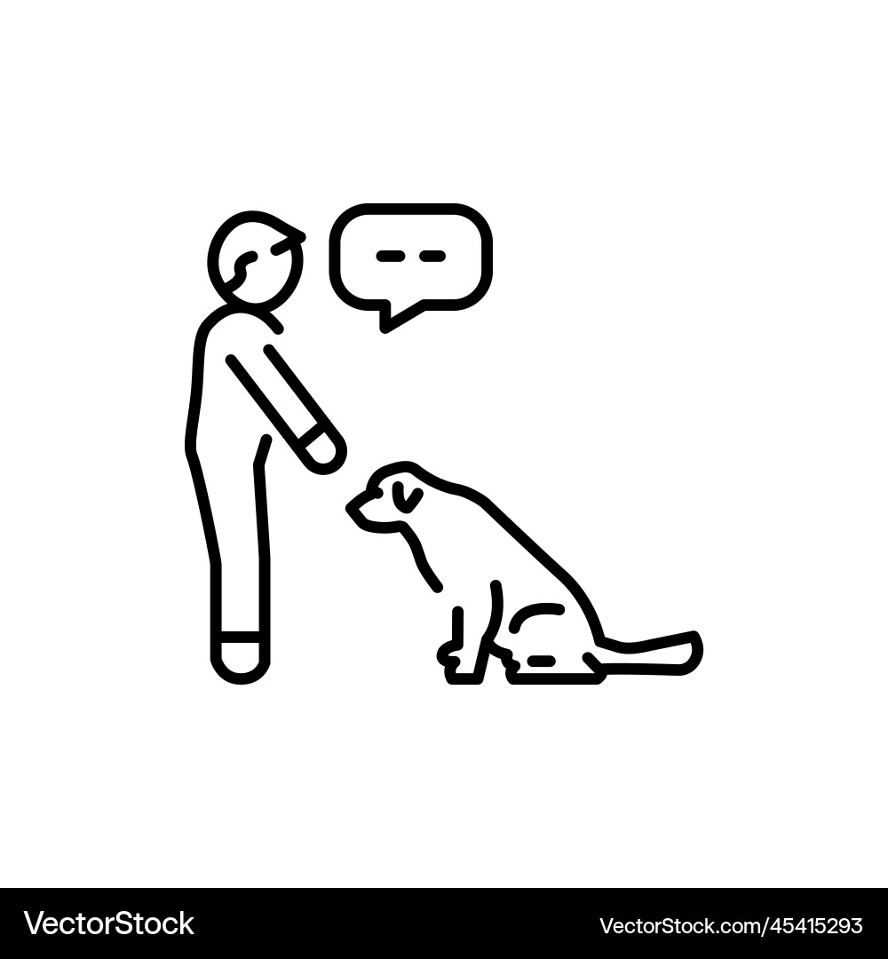 Cute character commands golden retriever color Vector Image