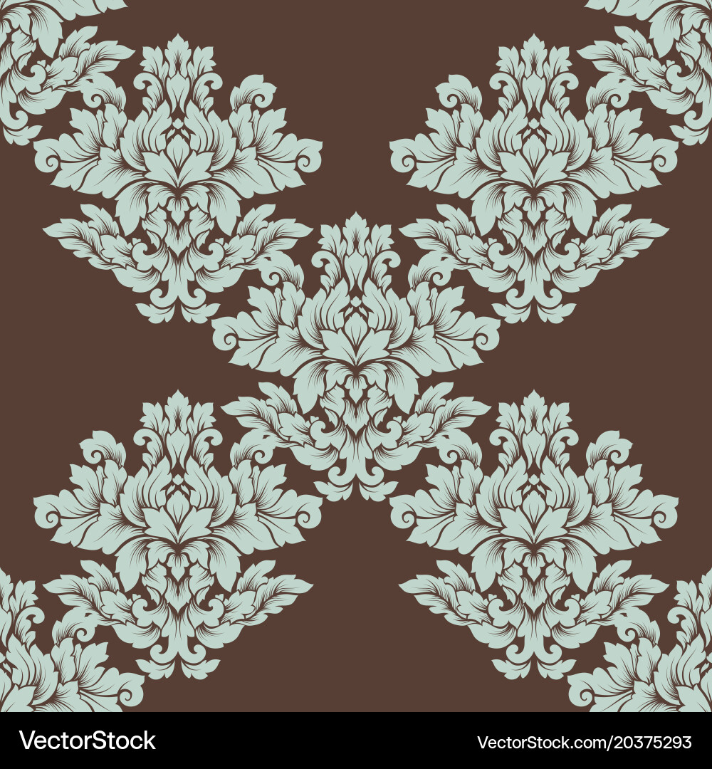 Damask seamless pattern intricate design Vector Image