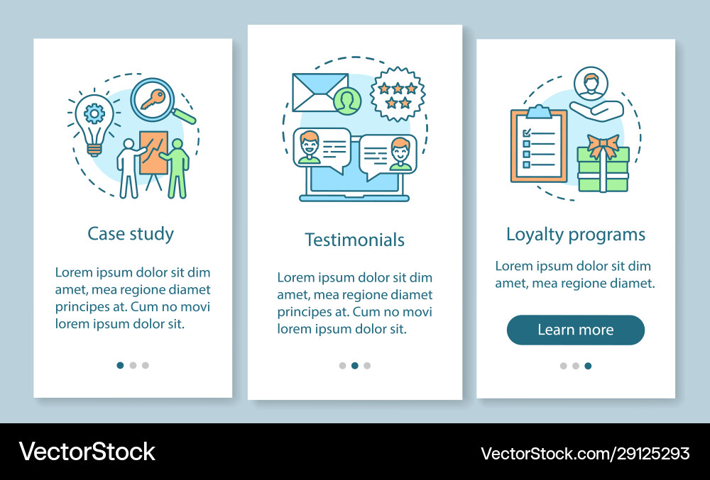 Decision making content onboarding mobile app Decision making content onboarding mobile app Vector Image