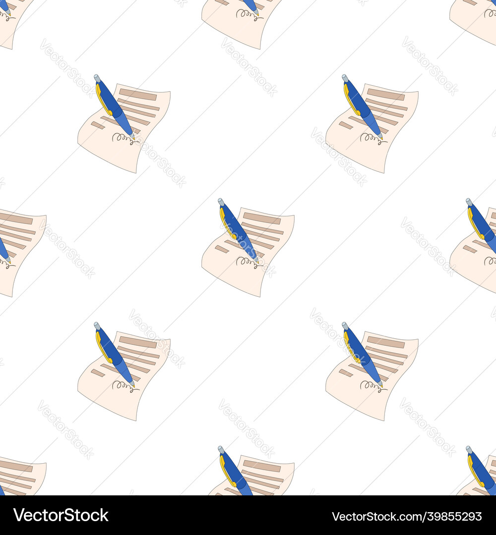 Document is signed pattern seamless Document is signed pattern seamless Vector Image