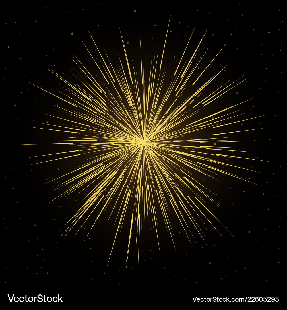Firework lines with particle star dust Vector Image