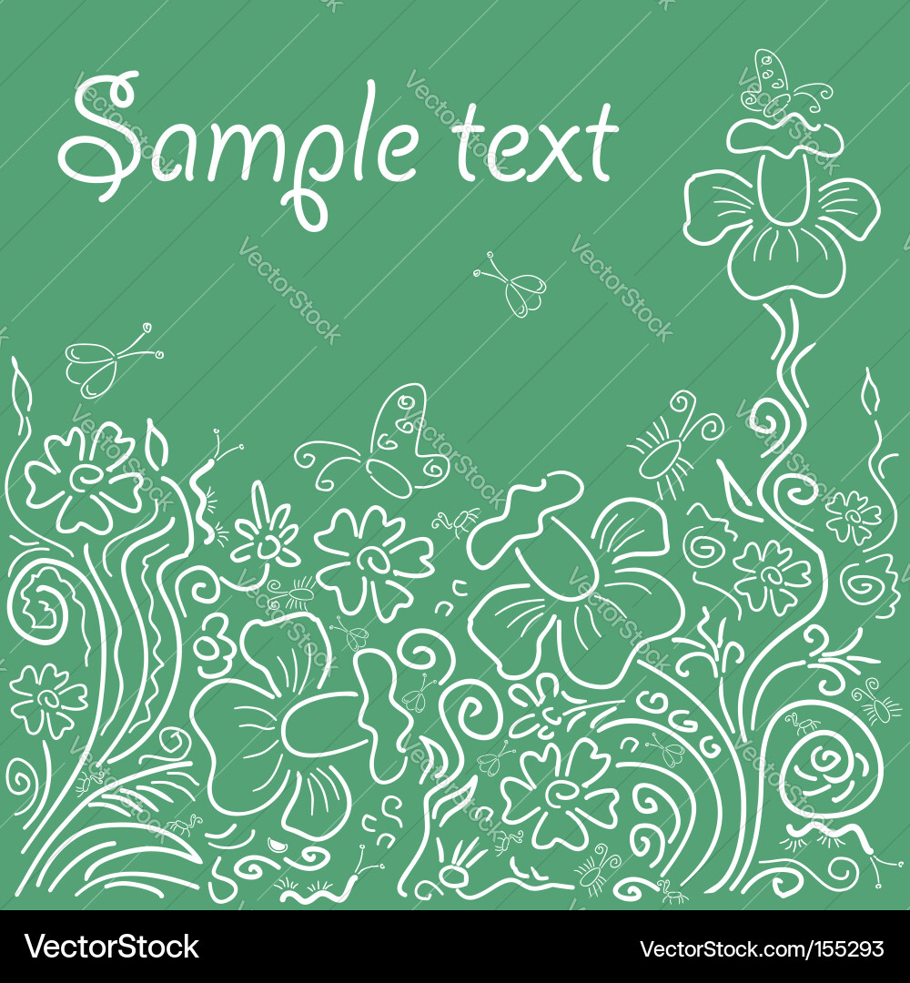 Floral Scroll Muster Hintergrund Vektorbild