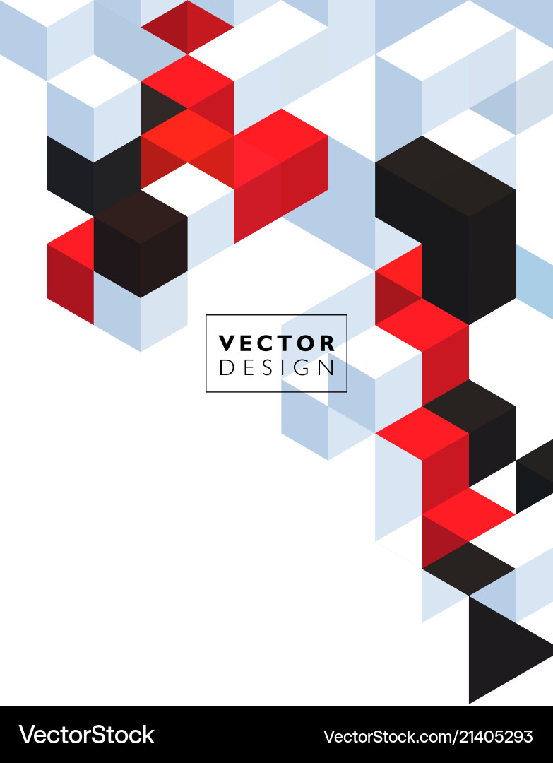 Geometric Color Cube Background vector image