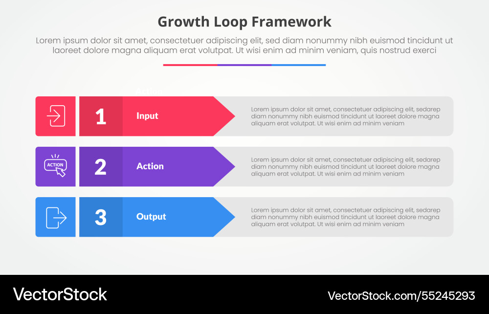 Growth loop framework infographic concept Growth loop framework infographic concept vector image