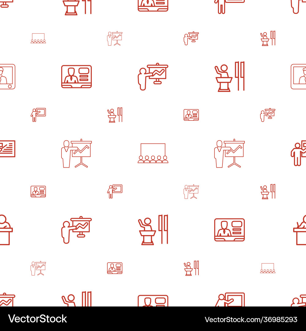 Lecture icons pattern seamless white background Lecture icons pattern seamless white background Vector Image