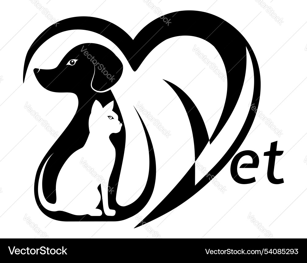 Pet Veterinary Clinic Logo - Tiere & Gesundheit vektorbild